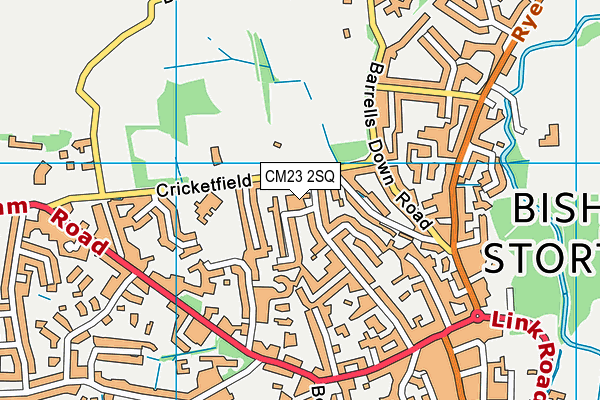 CM23 2SQ map - OS VectorMap District (Ordnance Survey)