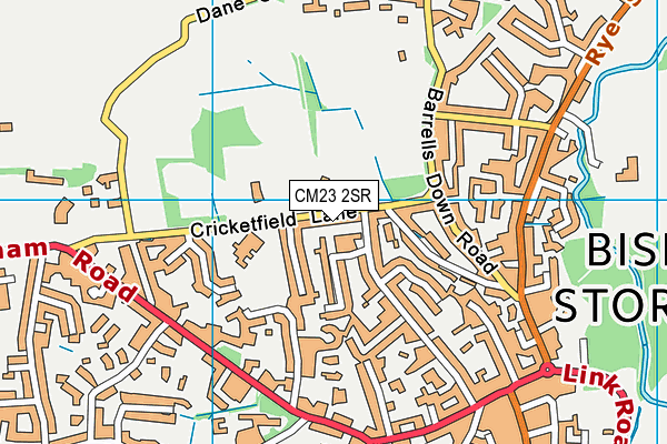 CM23 2SR map - OS VectorMap District (Ordnance Survey)