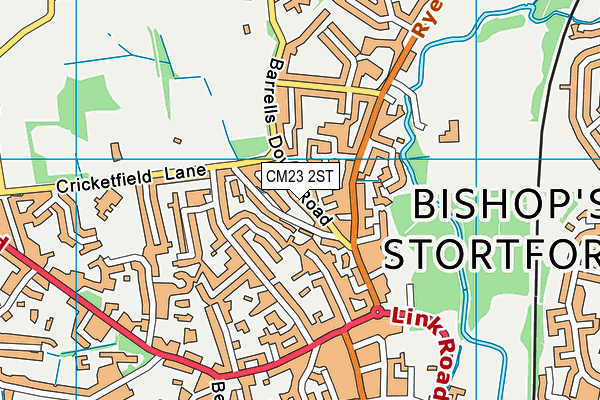 CM23 2ST map - OS VectorMap District (Ordnance Survey)