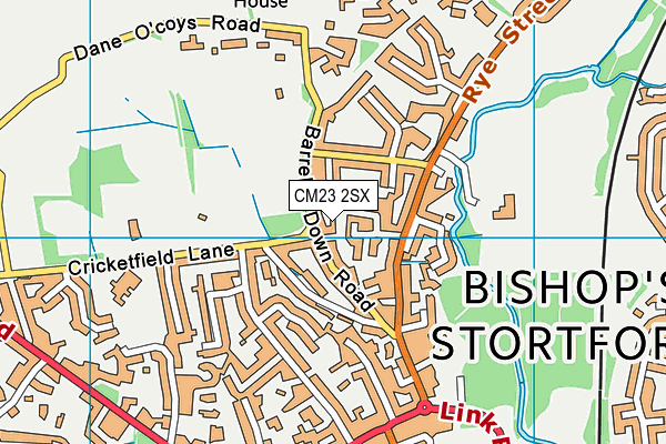 CM23 2SX map - OS VectorMap District (Ordnance Survey)