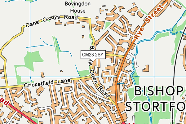 CM23 2SY map - OS VectorMap District (Ordnance Survey)