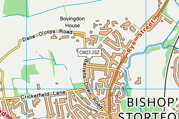 CM23 2SZ map - OS VectorMap District (Ordnance Survey)