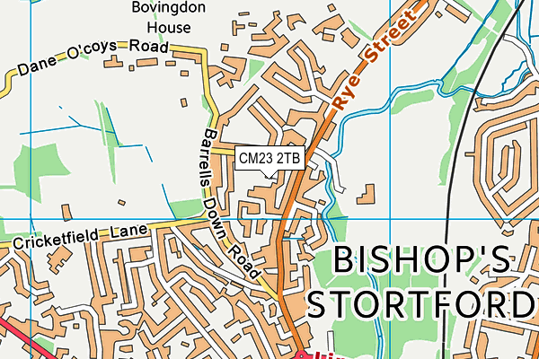 CM23 2TB map - OS VectorMap District (Ordnance Survey)