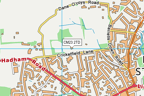 CM23 2TD map - OS VectorMap District (Ordnance Survey)