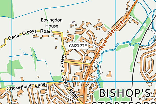 CM23 2TE map - OS VectorMap District (Ordnance Survey)