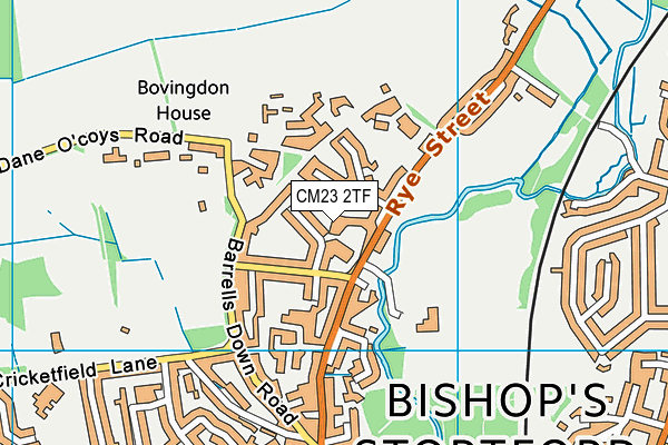 CM23 2TF map - OS VectorMap District (Ordnance Survey)