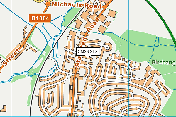 CM23 2TX map - OS VectorMap District (Ordnance Survey)