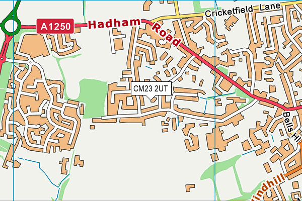 CM23 2UT map - OS VectorMap District (Ordnance Survey)