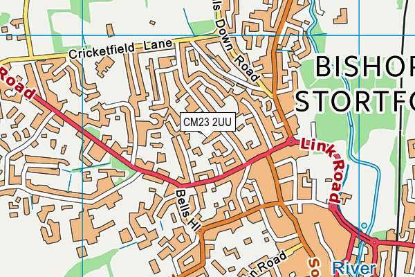 CM23 2UU map - OS VectorMap District (Ordnance Survey)