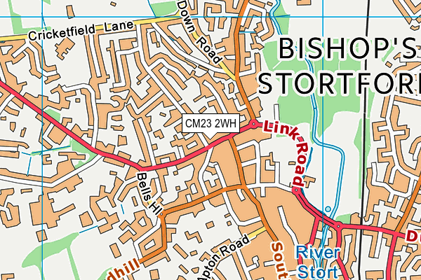 CM23 2WH map - OS VectorMap District (Ordnance Survey)