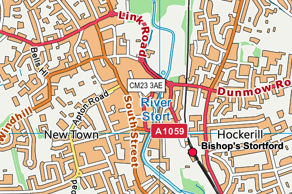 Snap Fitness (Bishop's Stortford) map (CM23 3AE) - OS VectorMap District (Ordnance Survey)
