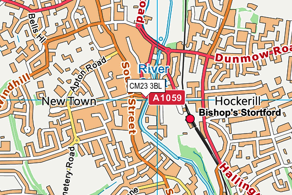 CM23 3BL map - OS VectorMap District (Ordnance Survey)