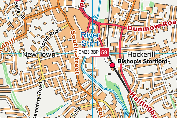 Nuffield Health (Bishop's Stortford) map (CM23 3BP) - OS VectorMap District (Ordnance Survey)