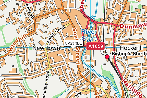 CM23 3DE map - OS VectorMap District (Ordnance Survey)