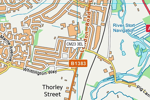 CM23 3EL map - OS VectorMap District (Ordnance Survey)