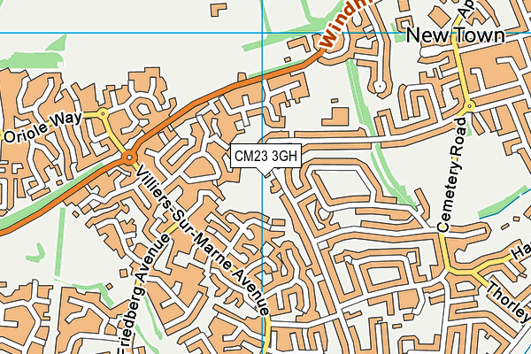 CM23 3GH map - OS VectorMap District (Ordnance Survey)