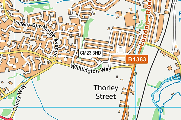 CM23 3HD map - OS VectorMap District (Ordnance Survey)