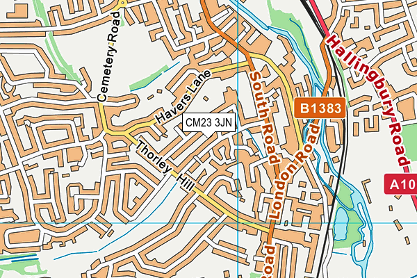CM23 3JN map - OS VectorMap District (Ordnance Survey)