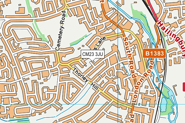 CM23 3JU map - OS VectorMap District (Ordnance Survey)
