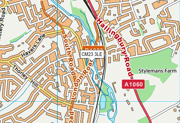 CM23 3LE map - OS VectorMap District (Ordnance Survey)