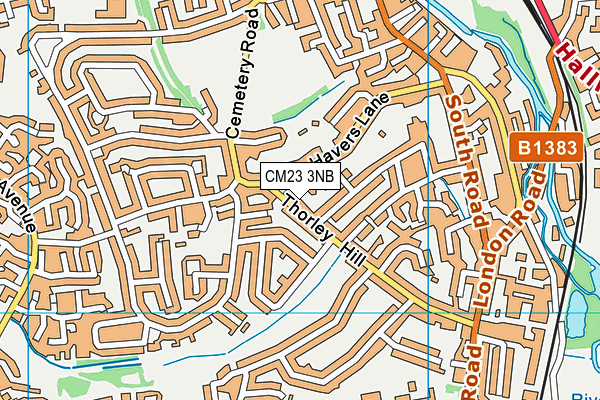CM23 3NB map - OS VectorMap District (Ordnance Survey)