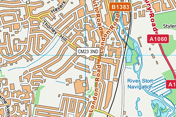 CM23 3ND map - OS VectorMap District (Ordnance Survey)
