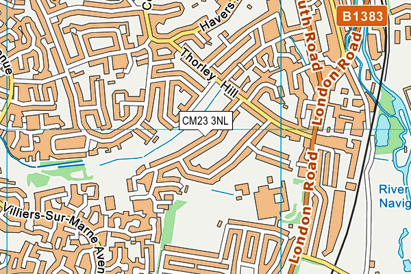 CM23 3NL map - OS VectorMap District (Ordnance Survey)
