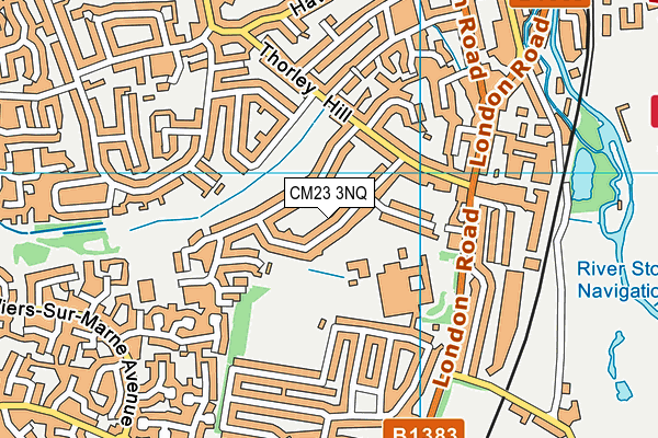 CM23 3NQ map - OS VectorMap District (Ordnance Survey)