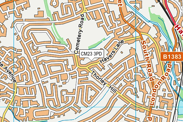 CM23 3PD map - OS VectorMap District (Ordnance Survey)