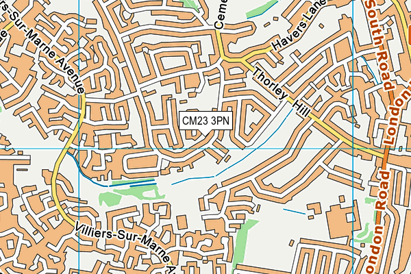 CM23 3PN map - OS VectorMap District (Ordnance Survey)