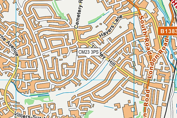 CM23 3PS map - OS VectorMap District (Ordnance Survey)