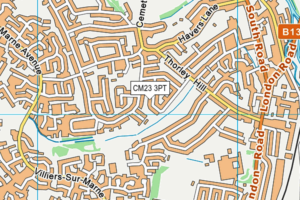 CM23 3PT map - OS VectorMap District (Ordnance Survey)