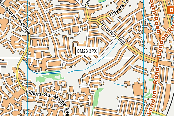 CM23 3PX map - OS VectorMap District (Ordnance Survey)