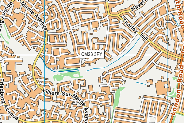 CM23 3PY map - OS VectorMap District (Ordnance Survey)