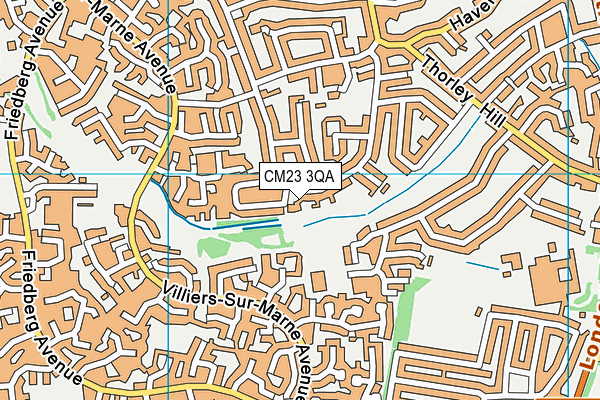 CM23 3QA map - OS VectorMap District (Ordnance Survey)