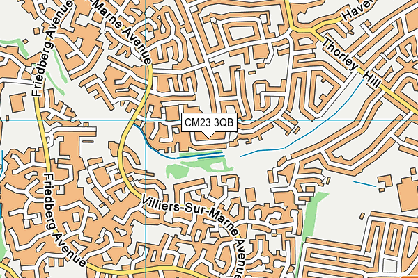 CM23 3QB map - OS VectorMap District (Ordnance Survey)