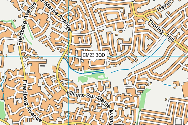 CM23 3QD map - OS VectorMap District (Ordnance Survey)