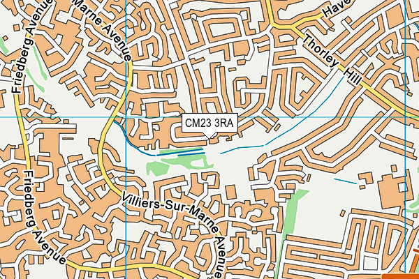 CM23 3RA map - OS VectorMap District (Ordnance Survey)
