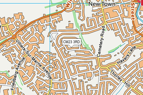 CM23 3RD map - OS VectorMap District (Ordnance Survey)
