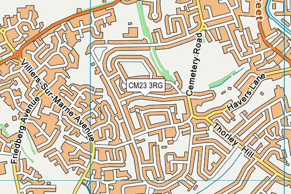 CM23 3RG map - OS VectorMap District (Ordnance Survey)