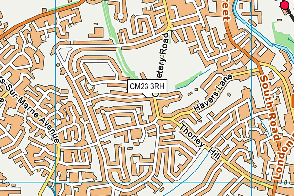 CM23 3RH map - OS VectorMap District (Ordnance Survey)