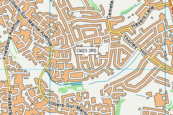 CM23 3RS map - OS VectorMap District (Ordnance Survey)