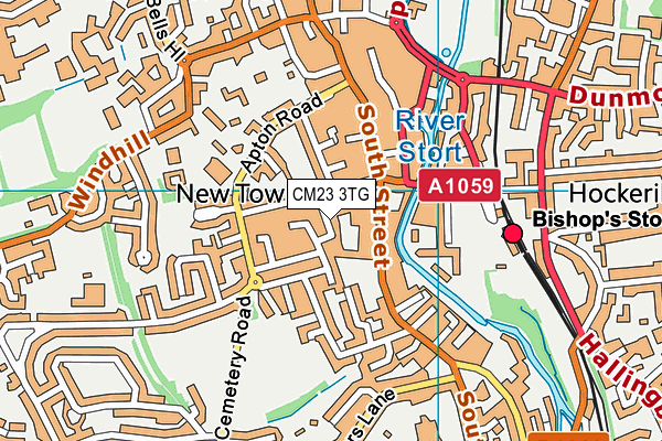 CM23 3TG map - OS VectorMap District (Ordnance Survey)