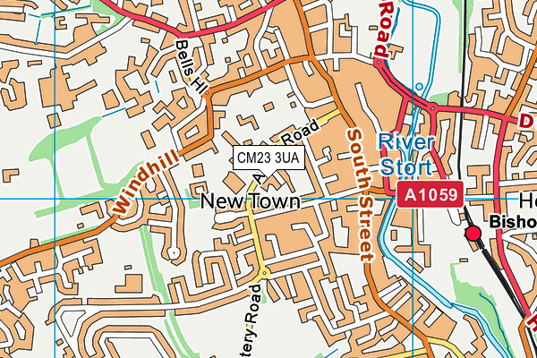 CM23 3UA map - OS VectorMap District (Ordnance Survey)