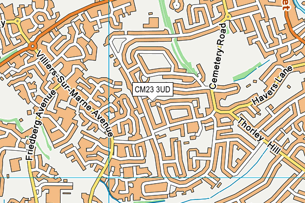 CM23 3UD map - OS VectorMap District (Ordnance Survey)
