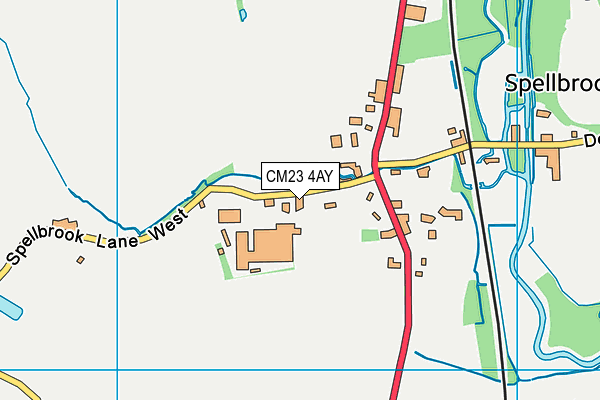 CM23 4AY map - OS VectorMap District (Ordnance Survey)