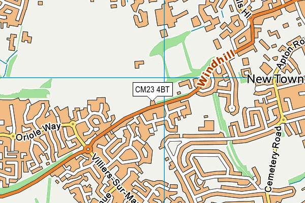 CM23 4BT map - OS VectorMap District (Ordnance Survey)