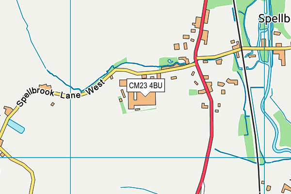 CM23 4BU map - OS VectorMap District (Ordnance Survey)