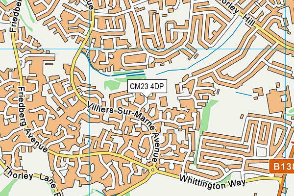CM23 4DP map - OS VectorMap District (Ordnance Survey)