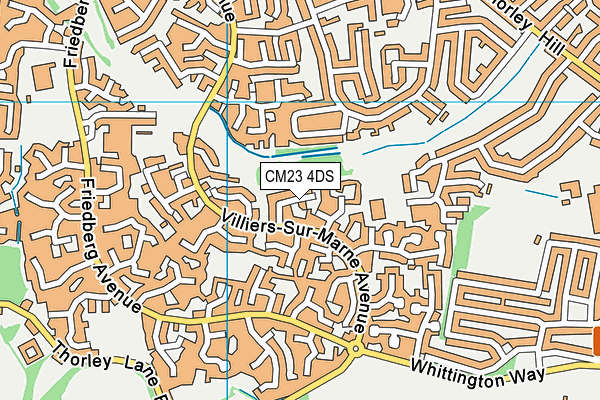 CM23 4DS map - OS VectorMap District (Ordnance Survey)